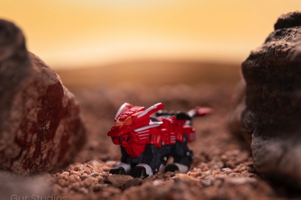 Miniature Blade Liger exploring some canyons at sunset.